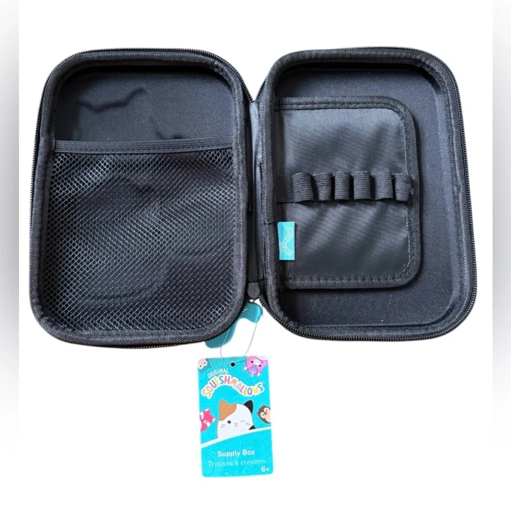 Squishmallows Multicolor Animal Print Zipper Supply Box Pencil Pouch 8x5